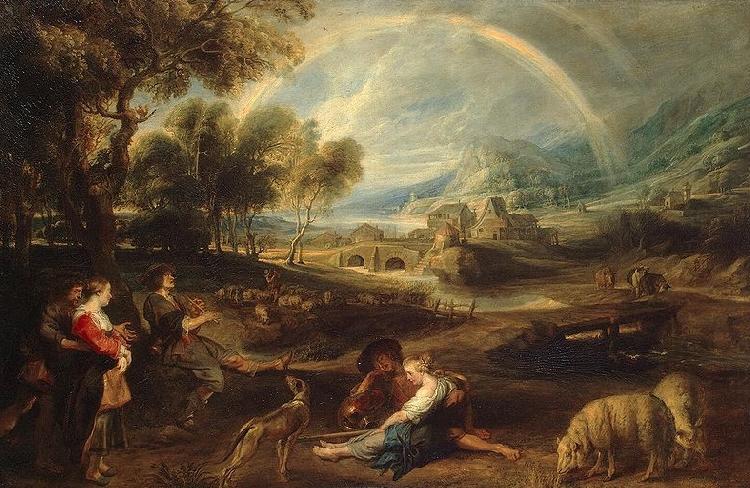 Peter Paul Rubens Landscape with Rainbow oil painting picture